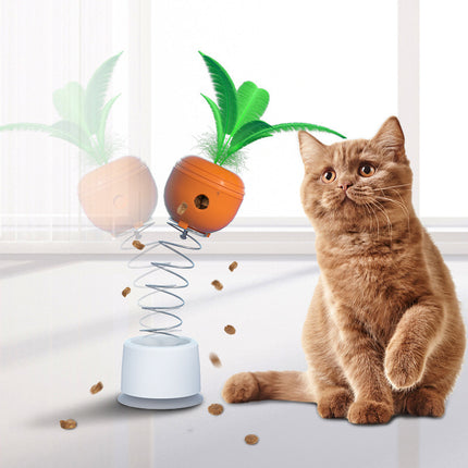 Carrot-Shaped Cat Leaking Food Tumbler Puzzle Feeder Toy – Interactive Treat Dispensing Toy – Petpexi Free USA Shipping

