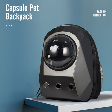 Stylish breathable cat carrier backpack with transparent dome – space capsule pet travel bag available at Petpexi with free shipping in the USA

