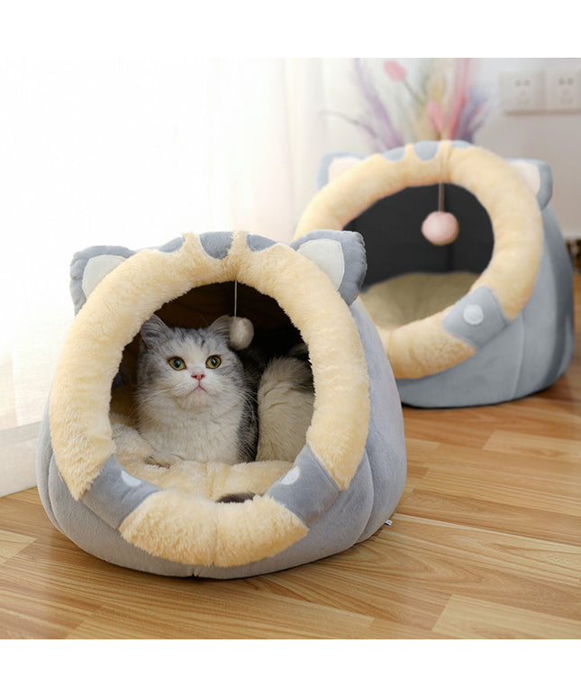 Soft enclosed cat house villa for cats and small pets, premium cloth design, available at www.petpexi.com

