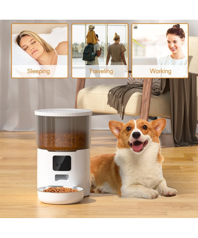 Smart automatic pet feeder 4L for cats and dogs – WiFi enabled food dispenser by Petpexi

