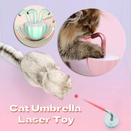 Cat Umbrella Laser Toy Interactive USB Rechargeable with 360-degree rotation – fun and durable ABS cat toy from Petpexi, fast free USA shipping

