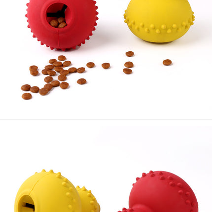Leaky Gourd Toy - Durable Natural Rubber Dog Ball for Interactive Play
