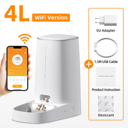 ROJECO 4L Automatic Pet Feeder – Cat & Small Dog Food Dispenser with WiFi/App Control | Fresh, Easy Cleaning | Fast Free Shipping USA – petpexi.com