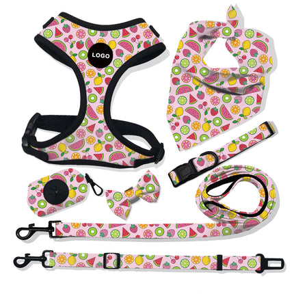 Pet Breathable Dog Harness Leash Set – Stylish & Comfortable Printed Cloth | Petpexi