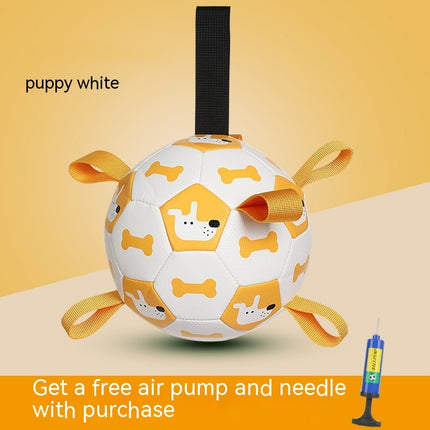 Interactive Dog Football Toy - Durable Pet Training Ball with Cute Prints