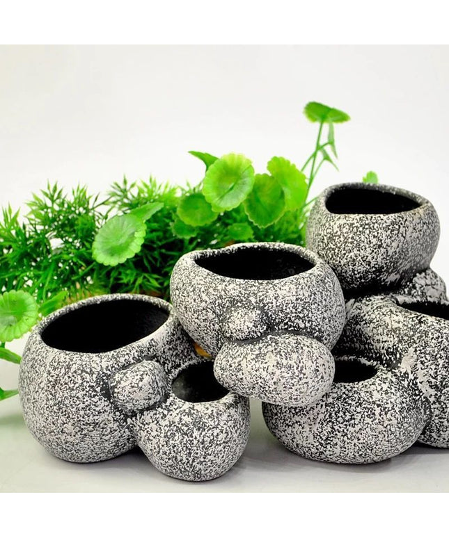 Ceramic simulation stone cichlid and hydroponic pots from www.petpexi.com – fish-safe, multifunction, and Fast & Free USA Shipping.