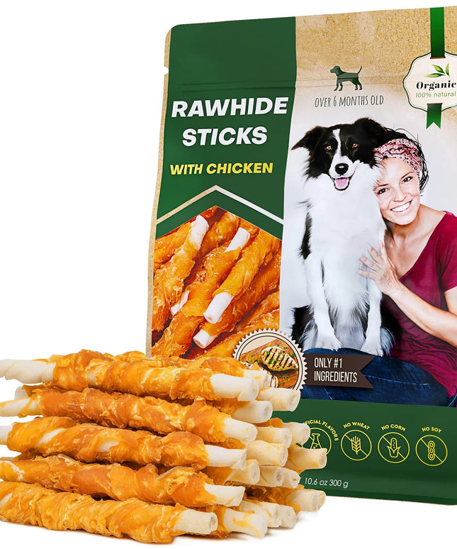 Chicken-Wrapped Dog Sticks – Rawhide-Free, Grain-Free Chew Treats | PetPexi

