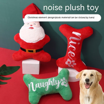 Christmas Dog Plush Sounding Toy – Santa Claus & Festive Plush Chew Toys for Dogs | www.petpexi.com