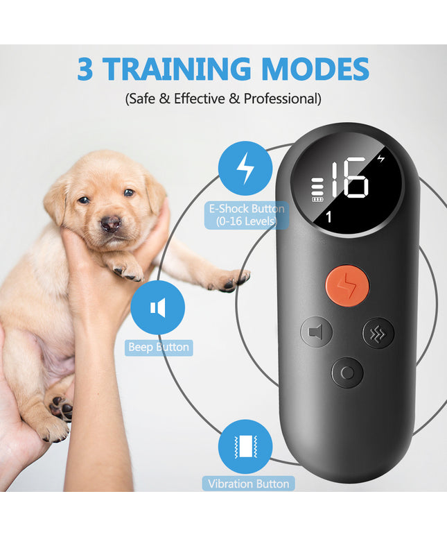 Color screen bark stopper dog trainer in black and white with ABS material for effective barking prevention from PetPexi

