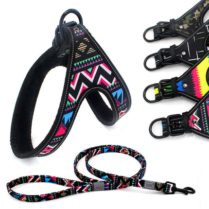 Colorful Dog Leash & Adjustable Harness – Soft, Reflective & Explosion-proof for Small & Medium Dogs | Petpexi