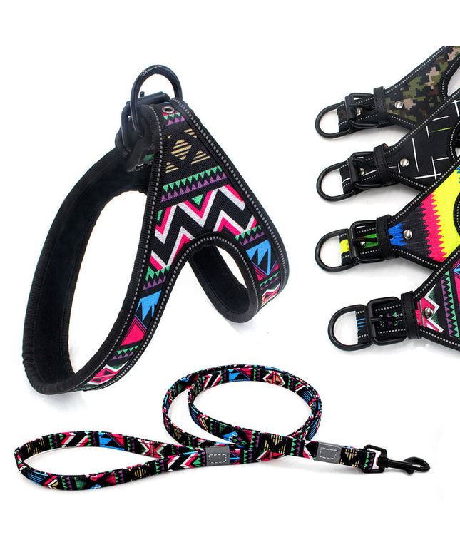Colorful Dog Leash & Adjustable Harness – Soft, Reflective & Explosion-proof for Small & Medium Dogs | Petpexi