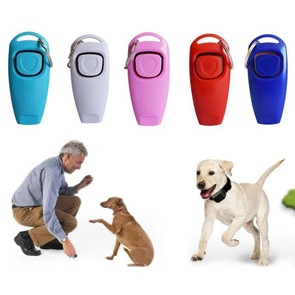 Colorful combo dog training clicker and whistle with key ring – available at www.petpexi.com with fast USA shipping


