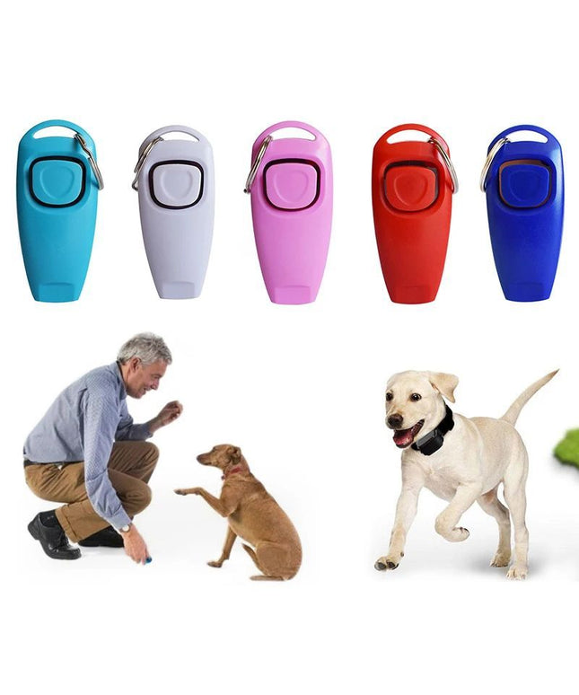 Colorful combo dog training clicker and whistle with key ring – available at www.petpexi.com with fast USA shipping


