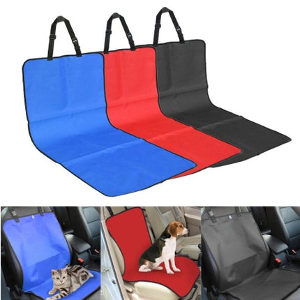 Compact waterproof dog car seat cover in blue, red or black – Oxford fabric mat for travel – sold at www.petpexi.com with free USA shipping

