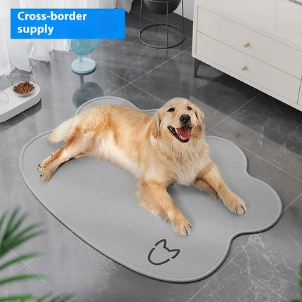 Cooling ice silk dog mat in light gray – scratch-resistant, non-slip summer pet bed by Petpexi USA

