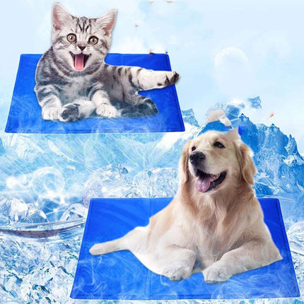 Cooling gel mat for dogs and cats – blue summer pet ice pad from PetPexi with fast USA shipping

