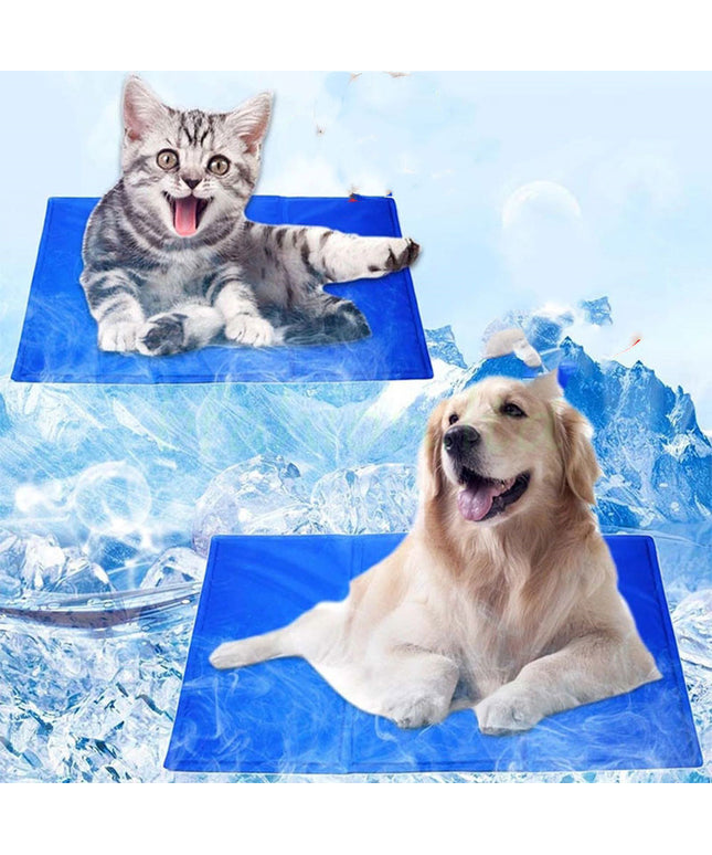 Cooling gel mat for dogs and cats – blue summer pet ice pad from PetPexi with fast USA shipping

