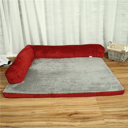 Corduroy Pet Sofa from PetPexi, a luxurious pet bed with high-quality corduroy and non-slip base for pets up to 90 kg