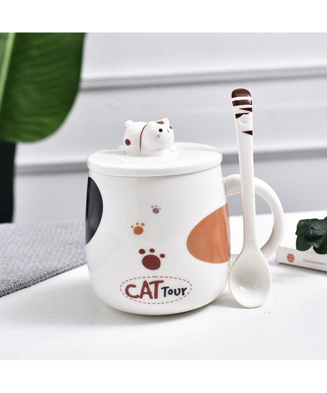 Premium 420ml Cute Cat Mug – Cartoon Ceramic Coffee Cup for Cat Lovers – PetPexi, Free US Shipping

