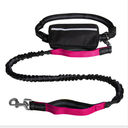 Hands-Free Reflective Dog Leash – Retractable Running Belt for Medium & Large Dogs