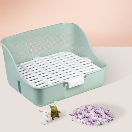 Rabbit Litter Box Bunny Corner Toilet Box Potty Trainer for Hamster, Guinea Pig, Ferret, Rat, Chinchilla Cage Pan
