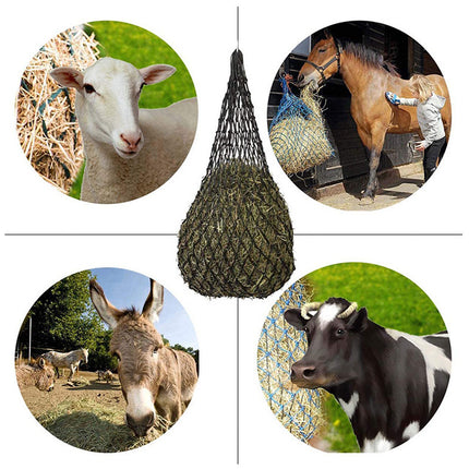 Horse Hay Feed Net Bag - Durable Forage Net Pocket for Horses