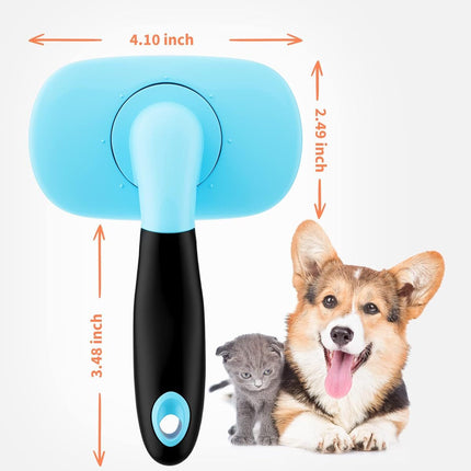 Dog & Cat Grooming Brush – Shedding & Dematting Slicker with Rubber Handle | Petpexi