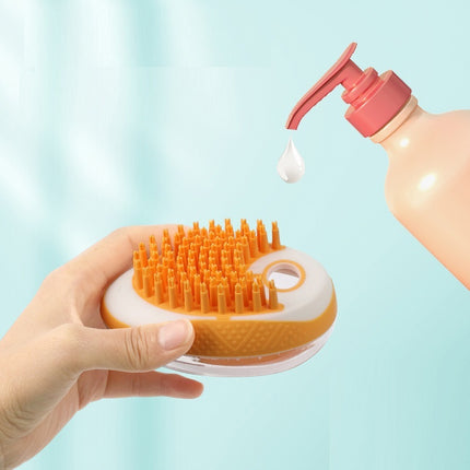 Dog Cat Bath Brush 2-in-1 Pet SPA Massage Comb – Soft Silicone Grooming & Shower Hair Cleaning Tool