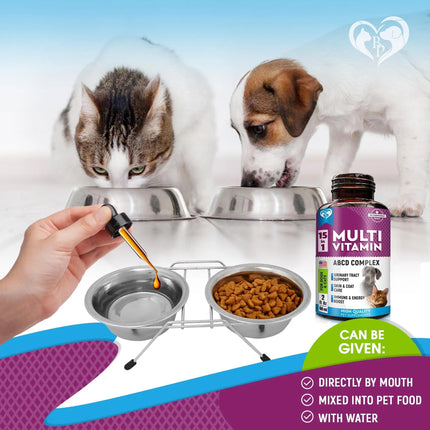 15-in-1 Cat and Dog Multivitamin with Glucosamine & Cranberry - Supports Urinary Tract, Hip & Joint, Skin & Coat | 60 ml - Free & Fast Shipping in the USA at www.petpexi.com