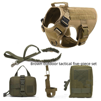 Tactical Dog Harness and Leash Set for All Breeds - Best Harness for French Bulldogs and K9 Training - petpexi.com