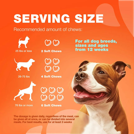 Glucosamine for Dogs - Hemp Hip and Joint Supplement with Chondroitin, MSM, Turmeric & Collagen – Duck Flavor – Healthy Joints & Coat – Free U.S. Shipping