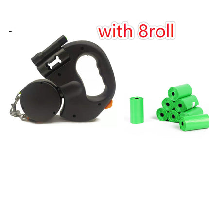 Retractable Dual Dog Leash with Lights – 360° Swivel No-Tangle Reflective Leash for Small Dogs | Petpexi