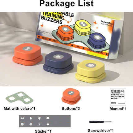 MEWOOFUN Dog Talking Buttons Set – Interactive & Durable Dog Toys | Petpexi