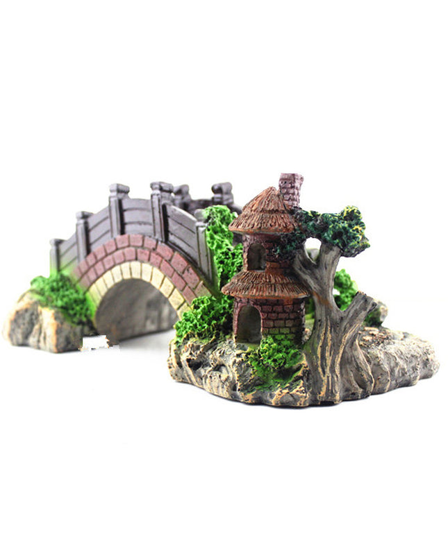Resin Retro Arch Bridge Aquarium Decoration – Turtle Climbing Platform | www.petpexi.com