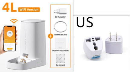 ROJECO 4L Automatic Pet Feeder – Cat & Small Dog Food Dispenser with WiFi/App Control | Fresh, Easy Cleaning | Fast Free Shipping USA – petpexi.com