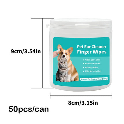 Pet Ear Cleaning Wipes for Dogs & Cats – Gentle, Hypoallergenic & Effective Ear Care | Petpexi