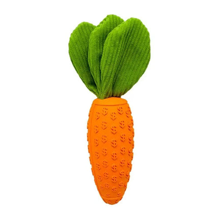 Carrot Dog Chew Toy – Durable Rubber Plush Squeaky Dog Toy for Boredom | www.petpexi.com