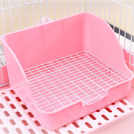Rabbit Square Toilet Wire Large Heightened Closed Chinchilla Guinea Pig - Plastic Pet Toilet