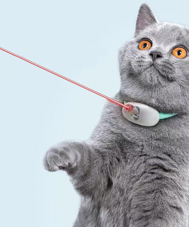 Automatic Smart Laser Teasing Cat Collar – USB Rechargeable Interactive Toy | Petpexi