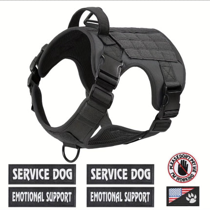 Tactical Service Dog Harness Vest – Adjustable Reflective No-Pull | Petpexi