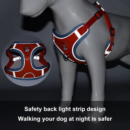 New Dog Leash and Harness Set | Adjustable Puppy Cat Harness Vest | Reflective No Pull Dog Harness | petpexi.com