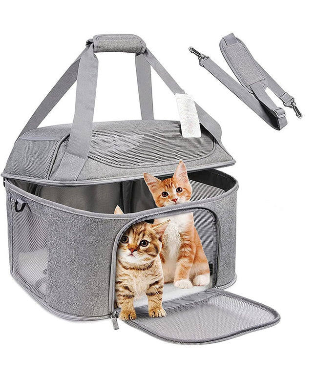Dog Backpack Breathable Pet Carrier Bag with glass fiber rods and hard baseplate sold by www.petpexi.com

