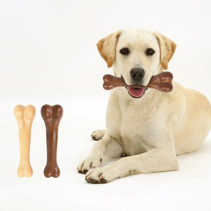 Dog Bone Simulation Molar Stick from www.petpexi.com, a durable, non-toxic rubber pet toy for dental health and chewing fun.