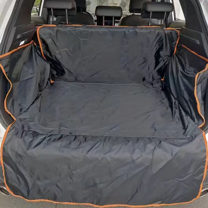 Durable black dog car mat for trunk and rear seat – waterproof, washable and foldable travel mat for pets – sold by www.petpexi.com with free U.S. shipping


