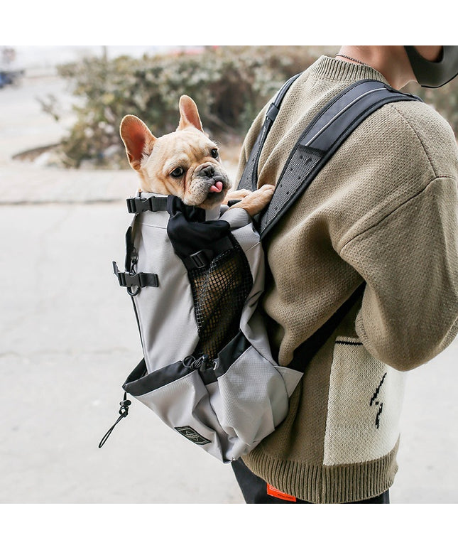 Portable Dog Carrier Backpack – Breathable Travel Bag for Small to Medium Dogs – Red, Blue, Gray, Black – Available at www.petpexi.com with Free US Shipping

