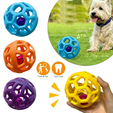Petpexi TPR Dog Chew Ball Toy in vibrant colors for interactive play and teeth cleaning