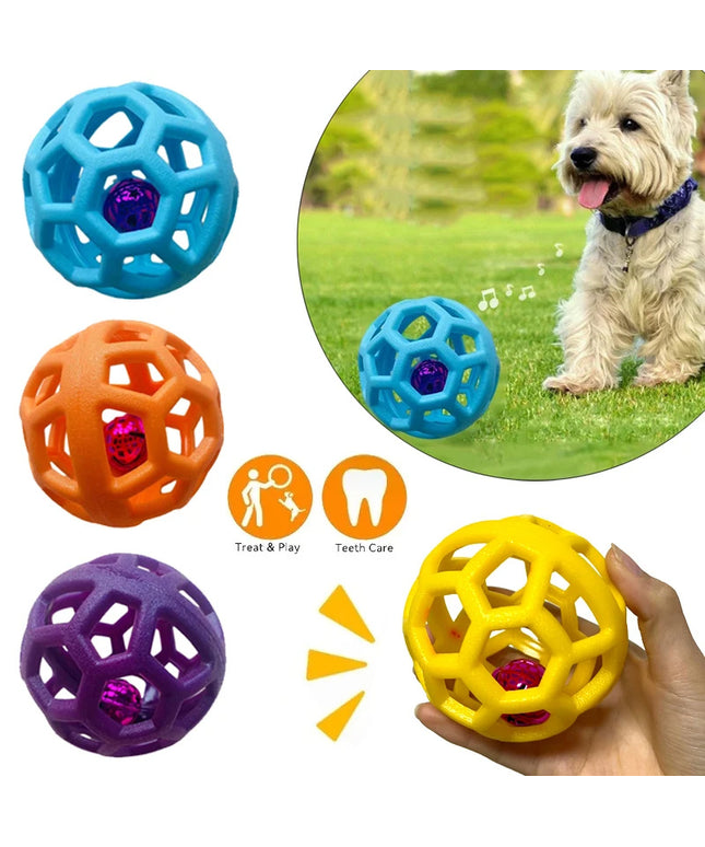 Petpexi TPR Dog Chew Ball Toy in vibrant colors for interactive play and teeth cleaning