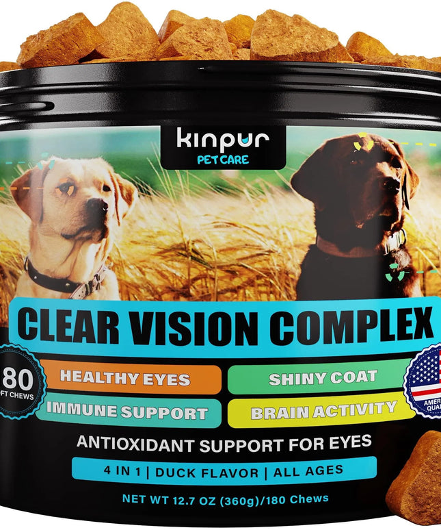 Premium Eye Care Chews for Dogs – Tear Stain & Vision Support – Duck Flavor