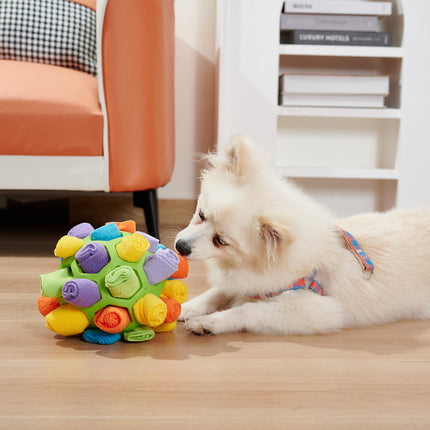 Petpexi dog sniffing ball puzzle toy with foldable design and soft fabric for IQ enhancement