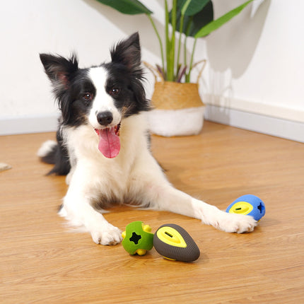 Durable avocado rubber dog ball for chew, fetch, and interactive play – www.petpexi.com